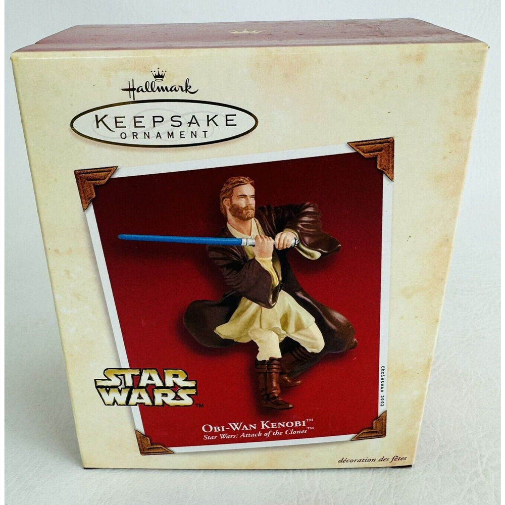 Hallmark Obi-Wan Kenobi‎ Star Wars Attack of the Clones Ornament Vintage New